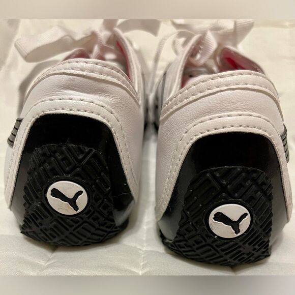 PUMA SAFARI LOGO LEATHER SNEAKERS SIZE US 8.5/ EU 39/ UK 6 IN BLACK/ WHITE - Picture 5 of 6